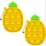 2 Pack Mini Pineapple Push Pop Bubble Sensory Fidget Toy Simple Fidget Toy Keych