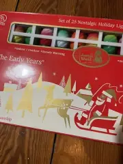 Kurt Adler Early Years Nostalgic Twirl Swirl 25 C9 Christmas String Lights NIB