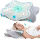 DONAMA King-Size Cervical Pillow for Neck & Shoulders, Contour Memory Foam White