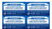 Dr. Bronner's Pure Castile Bar Soap Peppermint 4 Pack