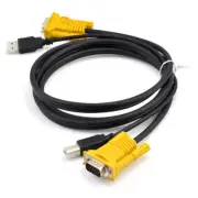 5ft USB 2.0 KVM Switch Cable 15 Pin VGA Printer Cord for PC Monitor KVM Switcher