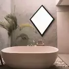 Art Deco Diamond Shaped Mirrors with a Colour Frame of your choice & Hooks