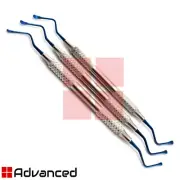 3Pcs Surgical Lucas Bone Curettes Dental Implant Extraction Oral Surgery Tools