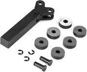 7pcs Steel Dual Wheel Knurling Tool Set with 0.5mm 1mm 2mm Wheel Linear Knurl Kit Lathe Cutter Wheel Knurling Set