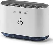900ml Ultrasonic Humidifier with 7 Color LED Lights, Bluetooth Speaker, 6 Nozzles, Quiet Humidifier for Bedroom, Home, Office, Auto-Off Safety, USB Powered, White