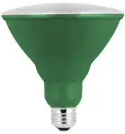 NEW CASE OF (4) FEIT PAR38/G/10KLED/BX GREEN OUTDOOR LED FLOOD LIGHT BULBS