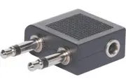 Dynalink 2x3.5mm Mono Plug To 3.5mm Stereo Socket Adapter