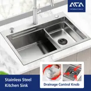 Smart Drainage Detachable Colander Single Bowl Kitchen Sink Overflow 680x450mm