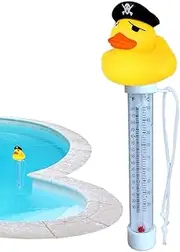 Pool Temperature Gauge,Duck Easy Read Temperature Meter with String | Temperature Gauge for Outdoor Indoor Pools Spas Hot Tubs Ponds