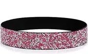 [YooAi] Rhinestone Elastic PU Leather Belt Shiny Crystal Stretch Waist Belt Wide Waist Band for Women Dress
