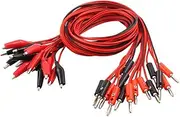 uxcell Power Supply Double Alligator Clip to Banana Connector Audio Video Test Cable 1M Length 8 Pairs