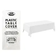 5 x Rectangle White Plastic Table Cover Mat TableCloth Wedding Birthday Party