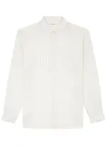 Saint Laurent Striped Silk Crepe de Chine Shirt - Beige - 43 (C17 / XL) 43 (C17 / XL)