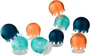 Boon Jellies Suction Cup Bath Toys, Navy/Coral 1 Count (Pack of 1)