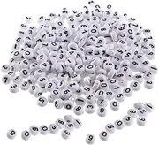 Anneome 100pcs Oblate Number Beads Charm Bracelets Charm Necklace Circle Necklace DIY Number Beads Jewelry Beads Making Set Jewelry Spacer Beads Small Acrylic Beads Acrylic Bracelet Bead