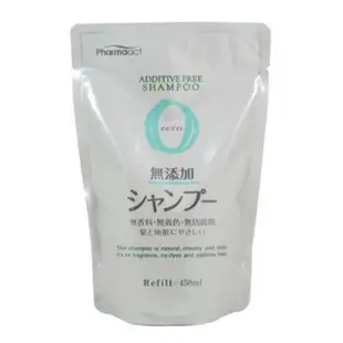 日本 熊野油脂 PharmaACT 無添加 洗髮乳 450ml 補充包