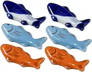 Amosfun 6Pcs Japanese Goldfish Chopstick Holders Adorable Decorative Rest for Tabletop Fork and Spoon Rests for Home Restaurant Use