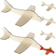 ERINGOGO Assemble Your Own Plane Model 6pcs Blank Wooden Airplane Toys Model Building Kits for Kids