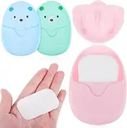 BESPORTBLE Soap Paper Sheets for travel: 3 Boxes Portable Disposable Travel Scented Bath Slice Sheet Foaming Paper Soap for Outdoor Camping Hiking (150 sheets)