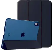 MCC iPad Air 11" 2024 M2 Tri-Fold Smart Cover Semi-Clear Back Case Apple Air6 [Dark Blue]