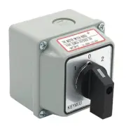 20A Rotary Changeover Switch with Exterior Box,3 Position 2 Phase 8