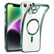 For Apple iPhone 15 Plus MagSafe Magnetic Case with HaloLock Shockproof Military Grade Protection Scratch Resistant Back Protective Cover (Green)