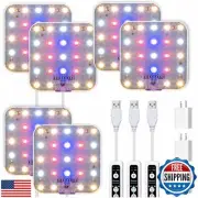 DOMMIA Grow Light, 3-Pack Full Spectrum High PPFD with Optical Lens, Auto on/