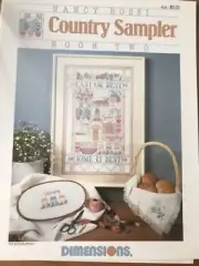 Country Sampler DIMENSIONS Cross Stitch Pattern Leaflet #125 Nancy Rossi 1986