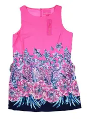 Lilly Pulitzer Floral Print Drape Overlay Front Zip Back Women's Romper NWT