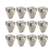 96pc Antheia Green Homewares Eco Square Paper Seed Pot Plant/Flower Tray 8cm