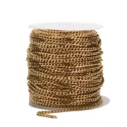 3M/5M Gold/Silver Stainless Steel 5mm Curb Cuban Link Chains