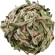 SHINEOFI Jute Twine with Artificial Leaf Simulation Vine Durable Rope for Home Shop Decoration Cozy Touch for Walls Doors Versatile for Creative Use