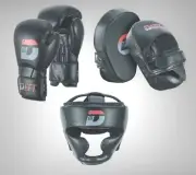 Boxing Set Head Guard ,Boxing Gloves, Focus Mitts Training Protective Boxing Set