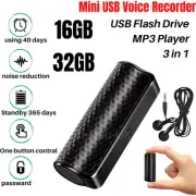 MP3 Spy Magnetic Recording Device Voice Activated Mini Audio Recorder 16GB 32GB