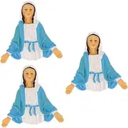 [Cabilock] Pcs Plastic Virgin Mary Statue Resin Maria Virgin Mary Religious Maria Decoration Home Accents