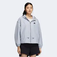 在飛比找博客來優惠-ADIDAS WV JKT 女連帽外套-灰藍-IZ3167 