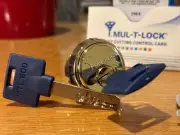 NEW MUL-T-LOCK Mortise cyl., MTL 600 high security, 2 keys and control card