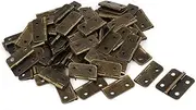 Aexit Jewelry (Construction hardware) Box Cupboard Metal Foldable pipe tube Hinges Bronze Tone 1.2" (22ry268qf760) Length 80PCS