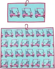 Syren Golf Cart Microfiber Golf Towel - Premium Towel for Golf Bags with Clip