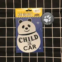 在飛比找蝦皮購物優惠-DECOLE 汽車用 反光磁鐵 熊貓款 Child in c