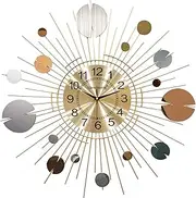 DREA Metal Wall Sculpture Creative Clock Decoration,Metal Wall Art for Home Office Living Room Bathroom Garden Yard Outdoor 70 * 70cm/27.55 * 27.55 inch
