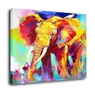 Home Decor Elephant Theme Art Warm Oil Painting Wall Art Picture Unframed