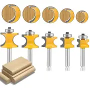 Bullnose Router Bit 1/4 Inch Shank Set 5PCS, Radius Half Round Bearing Wood M...