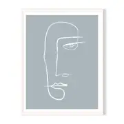 Stone Age Framed Printed Wall Art - White