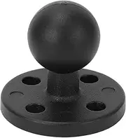 Baxnore 25mm 1in Ball Mount Base, Aluminum Alloy Rubber Non Slip Ball Adapter Round Plate, Multifunction Electronic Device Mounting Base with Hole