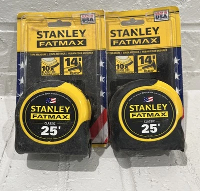 Stanley FatMax 25 Foot Tape Measure 2 Pack (33-725)