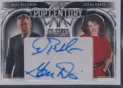 leaf pop century metal co-stars alec baldwin & genna davis autograph 1/1 card