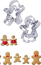 Gingerbread Man Cookie Cutter Set - Stainless Steel Boy and Girl Biscuit Shapes for Baking, Cake Pastry, Holiday Decoration - Create Festive Treats!