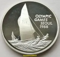 在飛比找露天拍賣優惠-【滿300出貨】37mm 開曼群島1988年 韓國漢城奧運會
