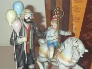 EMMETT KELLY JR COLLECTOR'S ONLY 1989 THE MERRY-GO-ROUND FIGURINE WITH COA